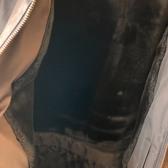 MARC New York Winter Black Fabric/Leather/Fur Trimmed Coat - Picture 3 of 6